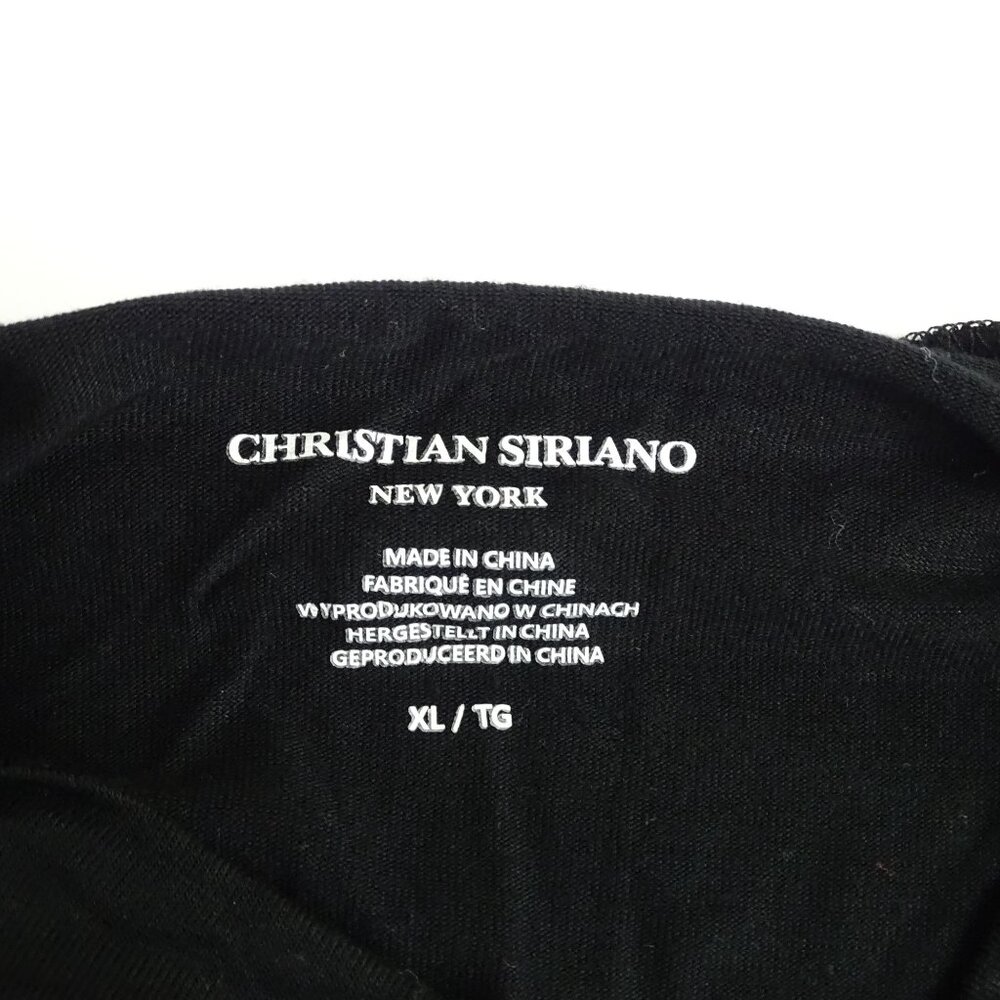 Christian Siriano Sleeveless Black Top Mock Neck Muscle T-shirt Women Size XL - Picture 3 of 6